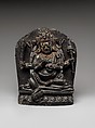 Mahakala Seated in Royal Ease, Stone with polychrome, Tibet